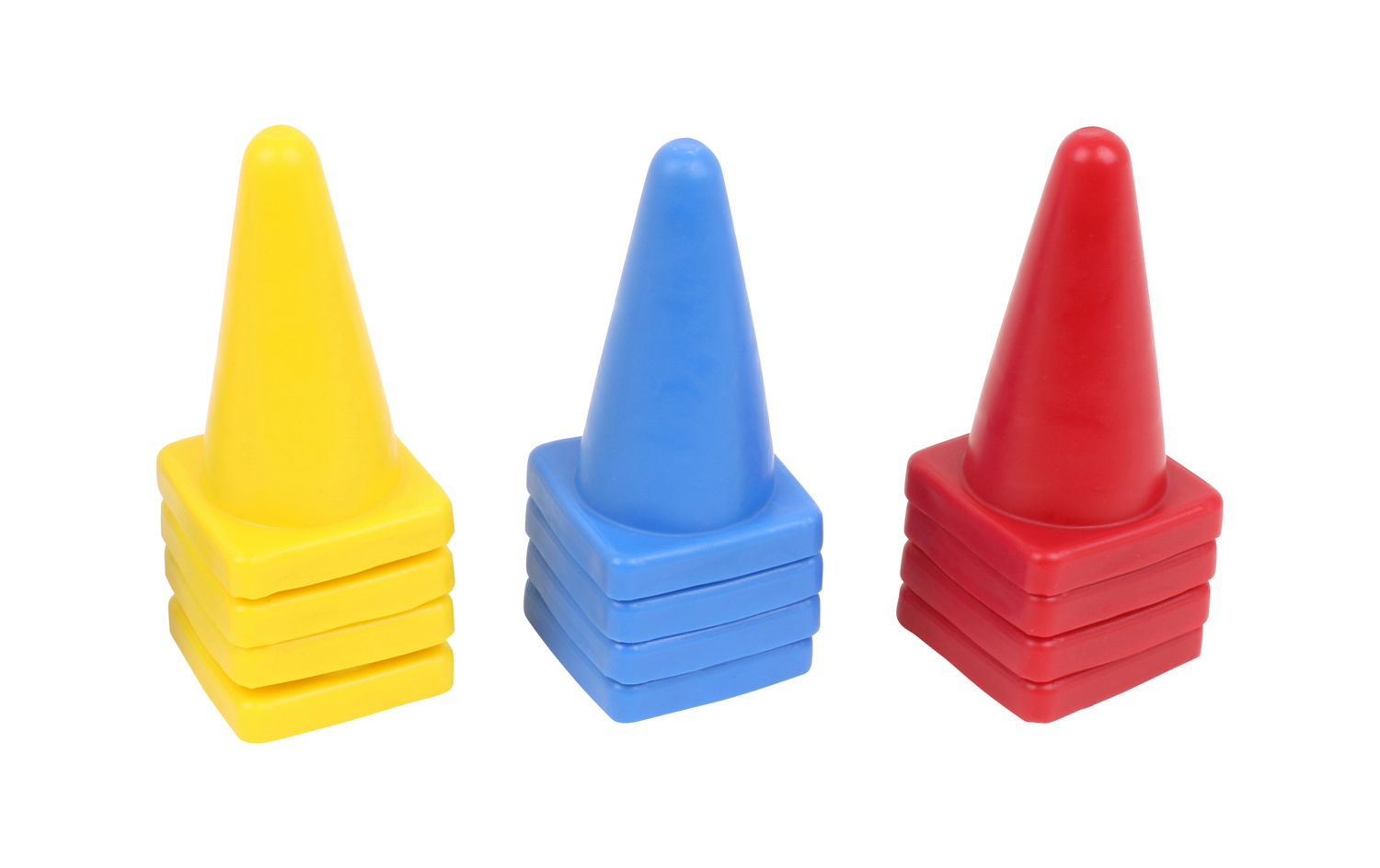 Small Athletics Cones IAAF for Track and Field Flexible Set of 4