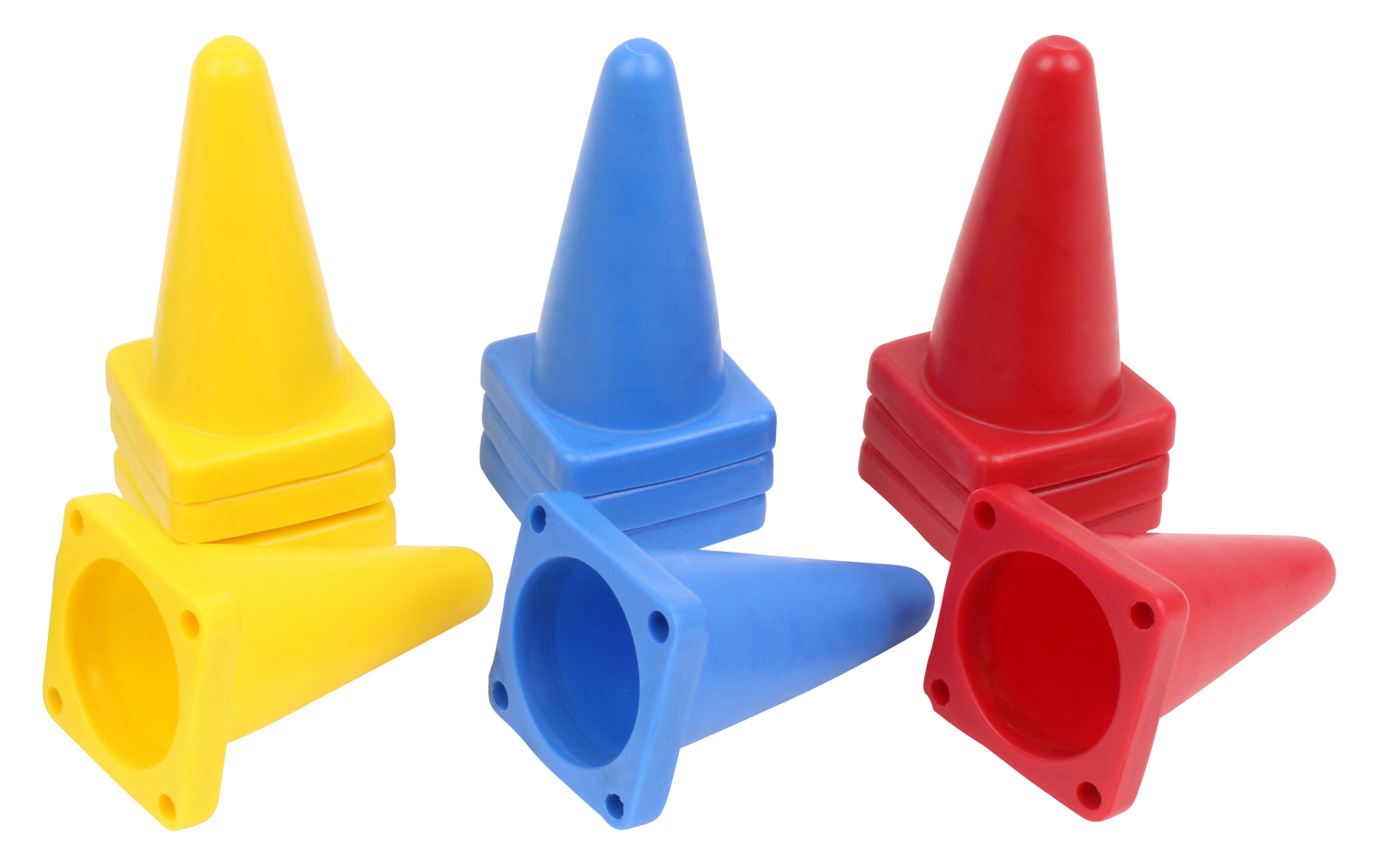 Small Athletics Cones IAAF for Track and Field Flexible Set of 4